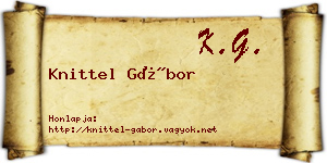 Knittel Gábor névjegykártya