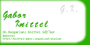 gabor knittel business card